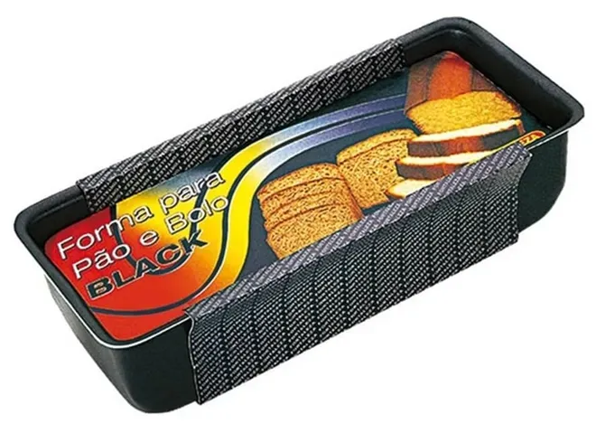 Forma para Pão e Bolo Antiaderente Alumínio Black Fortaleza - FTZ 125 — imagem 2