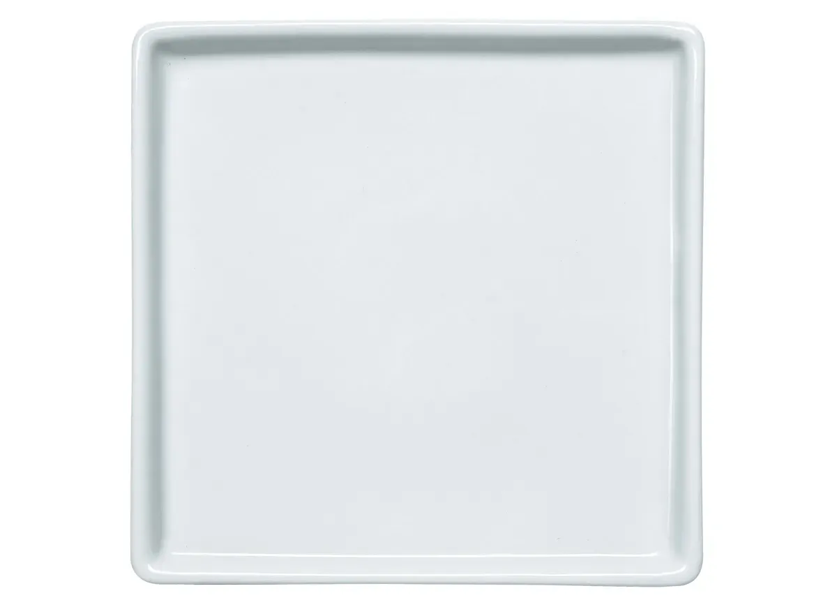 Prato Raso Porcelana 26 cm Branco Quadrado Americana Germer - GMR 068 — imagem 2