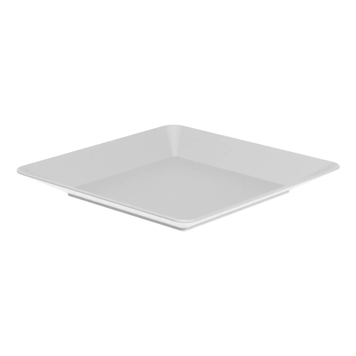 Prato Fundo Plástico Quadrado 22,5 cm Branco Martiplast - MTP 059 — imagem 2