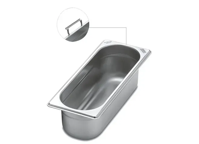 Cuba Gastronômica GN 2/8 x 65 mm Aço Inox com Alças Móveis Tramontina - TMT 029 — imagem 2
