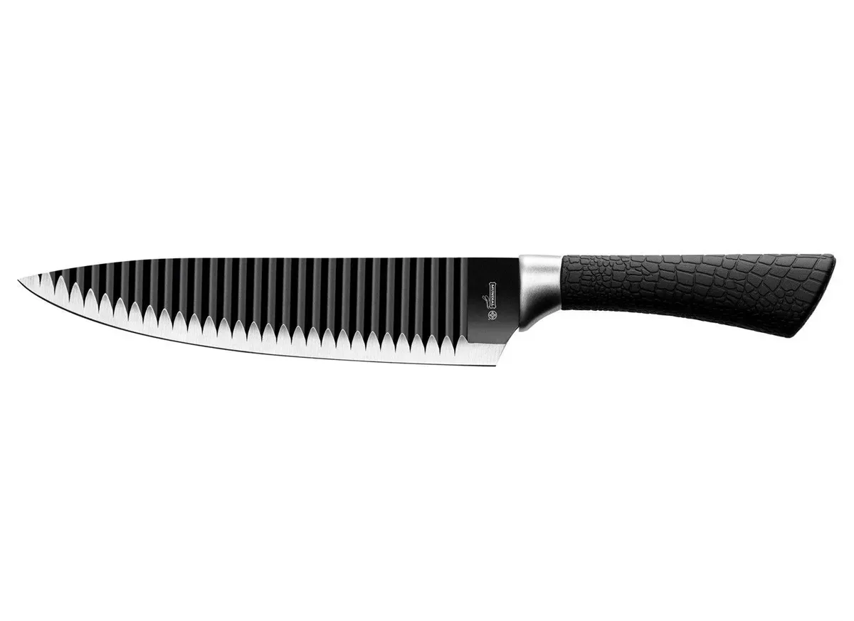 Faca Aço Inox Antiaderente 8 Polegadas Preta Shark Mundial - MND 192 — imagem 2