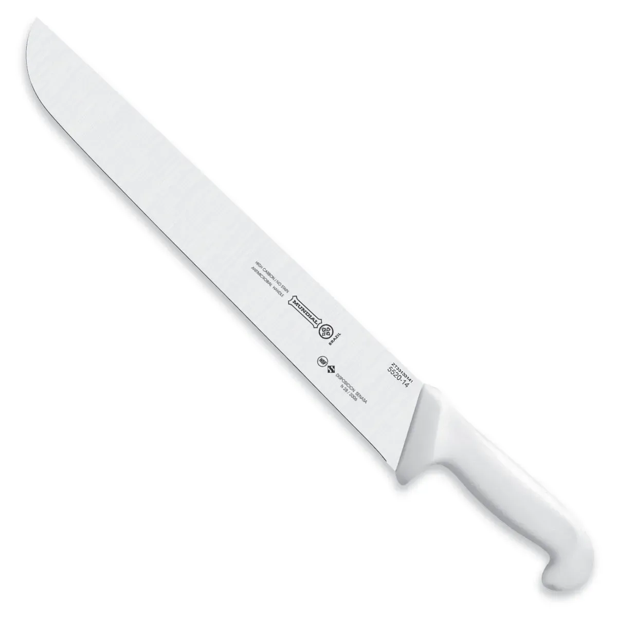 Faca Açougueiro Aço Inox 14 Polegadas Branca Profissional Mundial - MND 201 — imagem 2