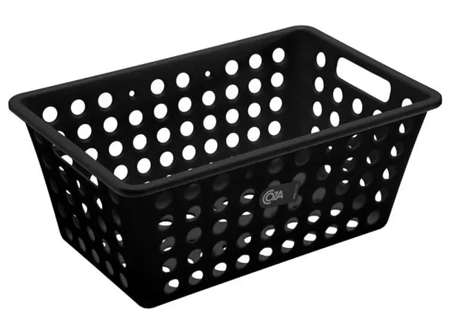 Cesta Organizadora Grande Plástico Preto Coza - BRI 290 — imagem 2