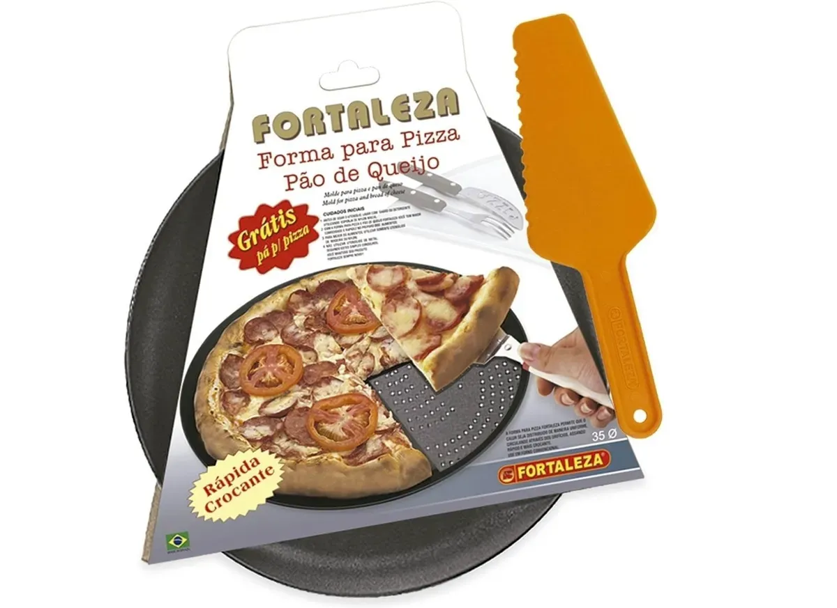 Forma para Pizza Furada com Pá 35 cm Fortaleza - FTZ 136 — imagem 2