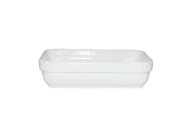Travessa Cheff Policarbonato 14 x 9 cm Branco Vemplast - VEM 009 — imagem 2