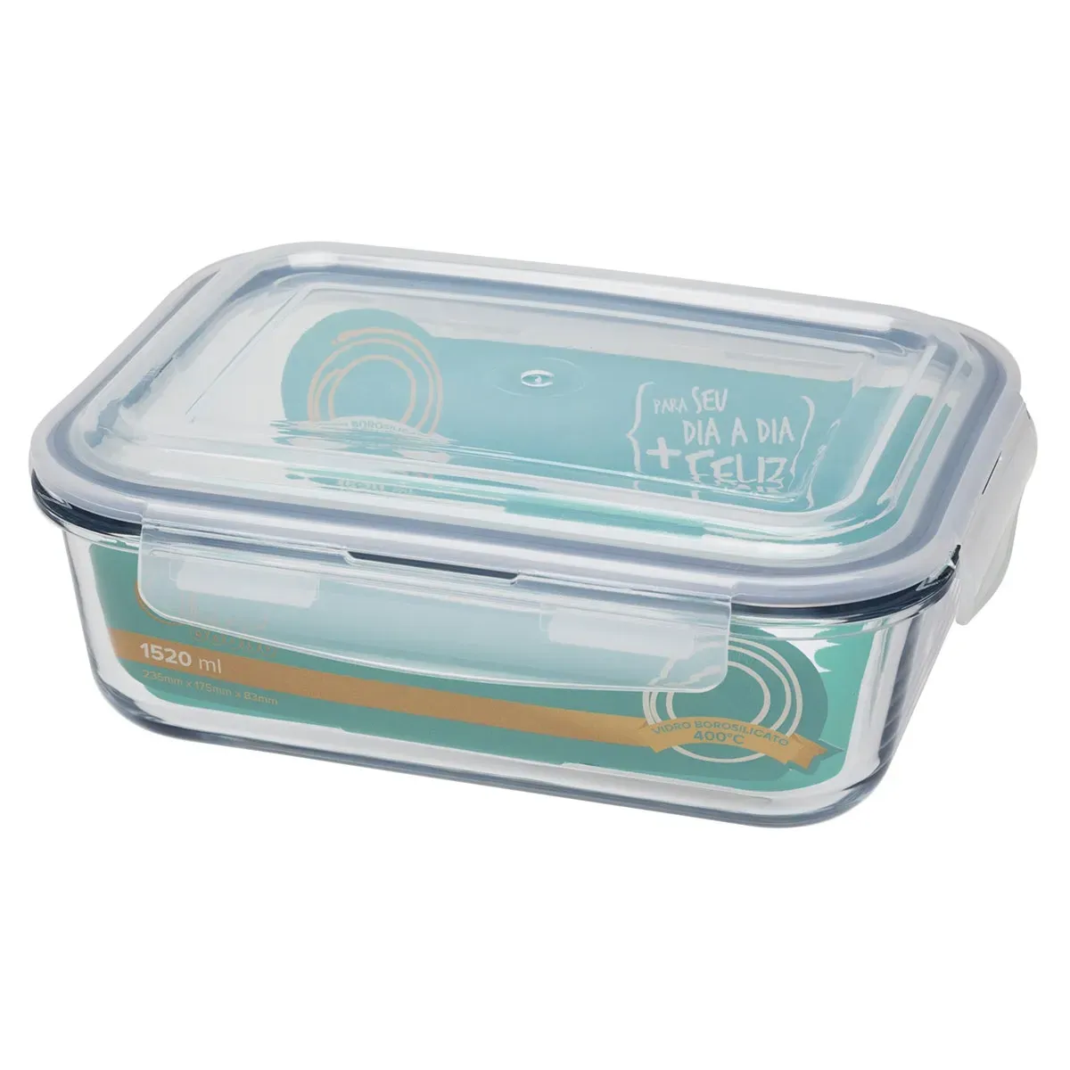 Pote Retangular com Tampa Hermética Chia Oxford - OXF 556 — imagem 2