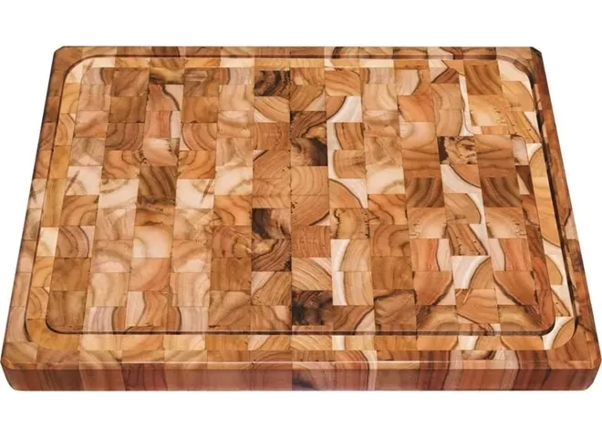 Tábua de Madeira Teca para Churrasco Retangular 50 x 38 cm Tramontina - TMT 873 — imagem 2
