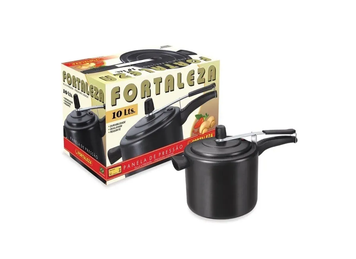 Panela de Pressão Alumínio Teflon 10 L Black Fortaleza - FTZ 158 — imagem 2