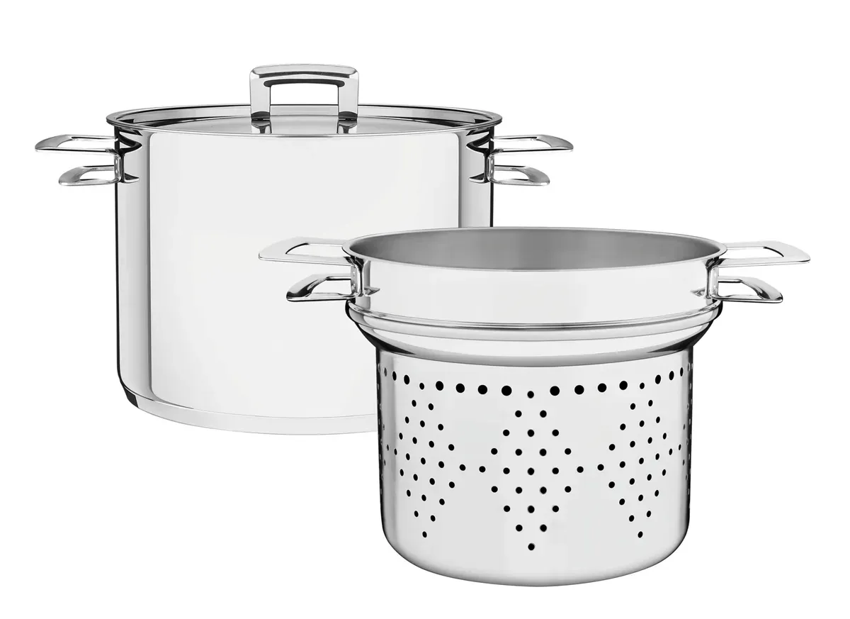 Jogo Cozi-Pasta Aço Inox com Tampa Plana Brava Tramontina - TRM 267 — imagem 2
