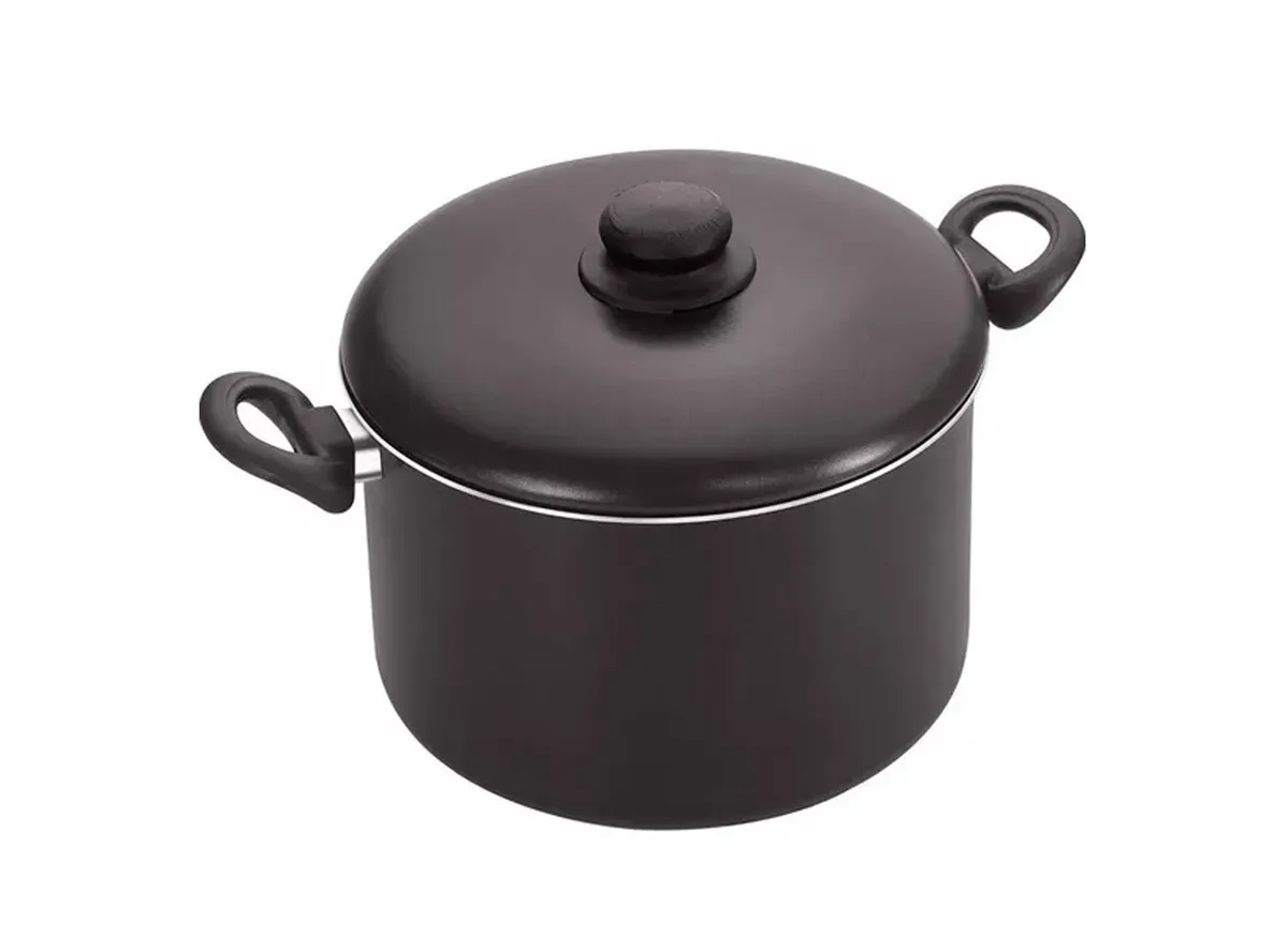 Caldeirão Alumínio Teflon 26 cm Com Tampa Super Black Fortaleza - FTZ 126 — imagem 2