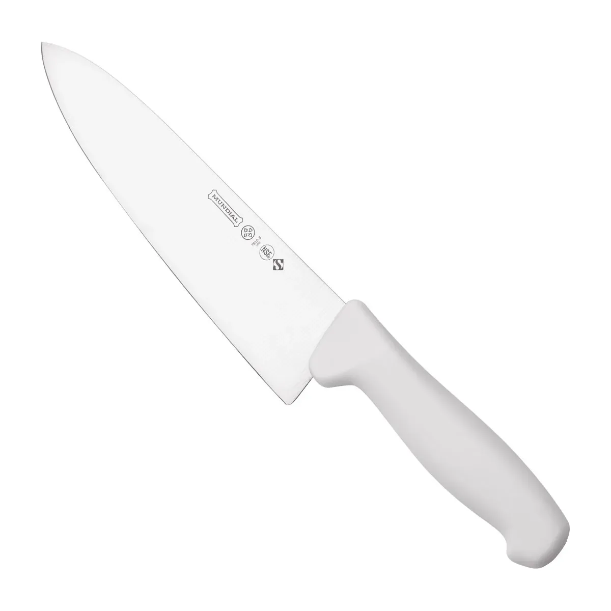 Faca Carne Aço Inox 8 Polegadas Cabo Branco Profissional Master Line Mundial - MND 194 — imagem 2