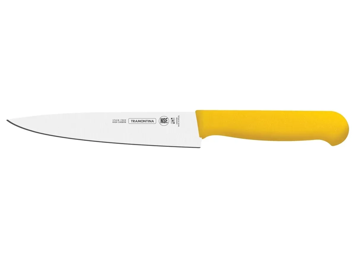 Faca Carne Aço Inox 8 Polegadas Cabo Amarelo Profissional Master Tramontina - TRM 033 — imagem 2