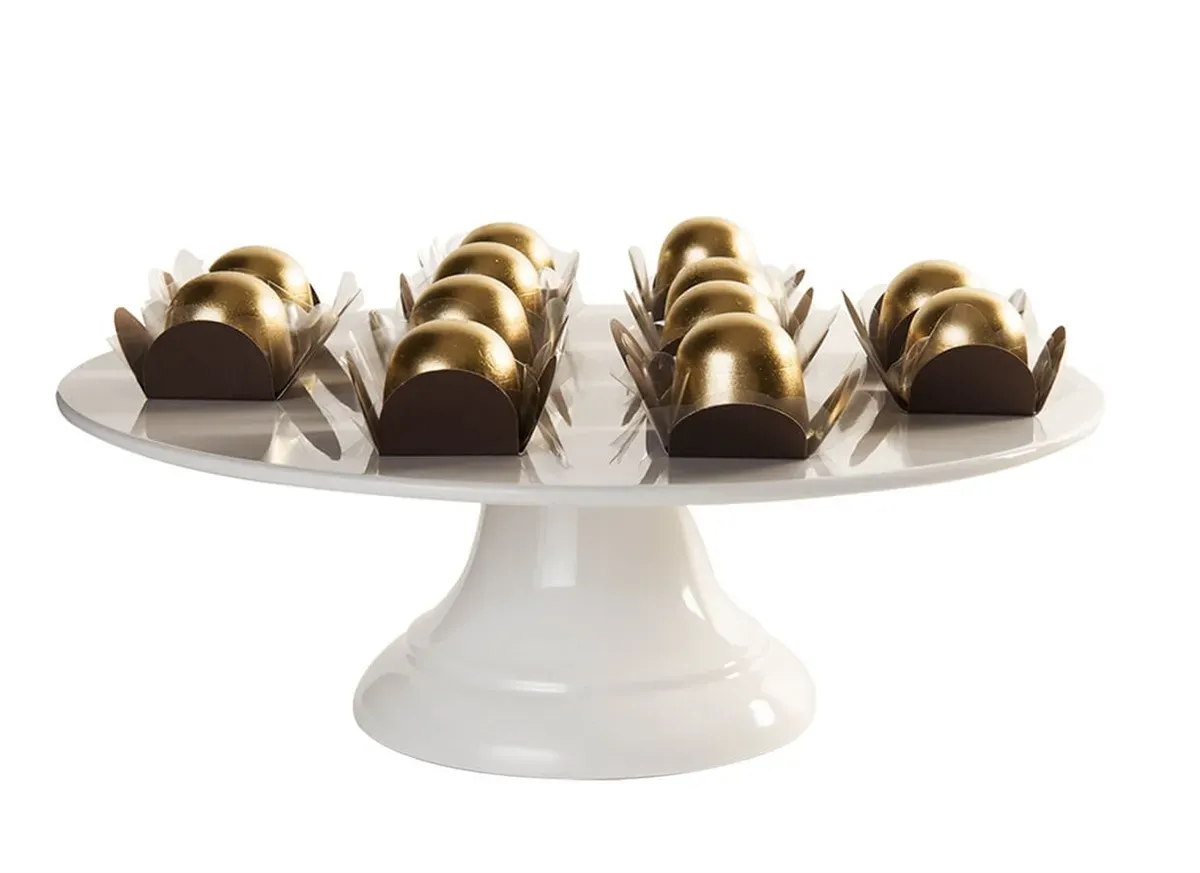 Prato para Bolo Buffet com Pé Melamina Branca Haus Concept - HAU 086 — imagem 2