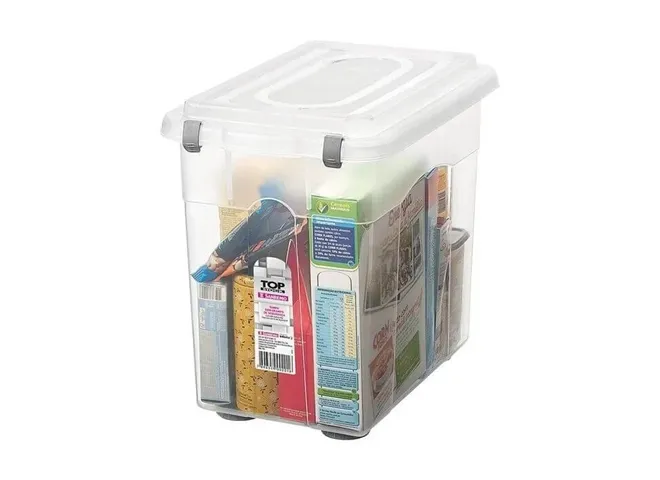Caixa Organizadora Grande Plástico Transparente 26,5 L SanRemo - SAN 106 — imagem 2