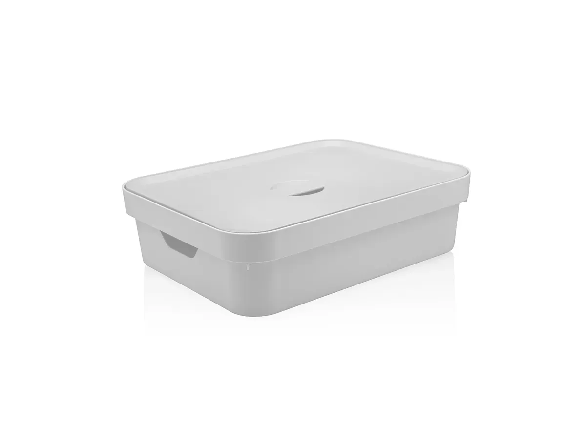 Caixa Organizadora Plástica com Tampa 16 L Branca Martiplast - MTP 024 — imagem 2