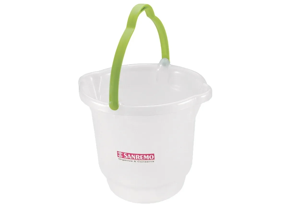 Balde Plástico com Alça 8,5 L Transparente Hydrus SanRemo - SAN 119 — imagem 2