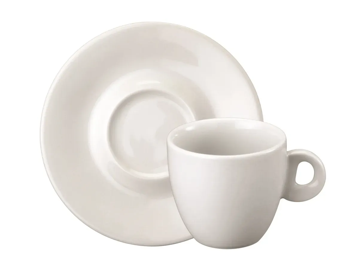 Xícara Café com Leite Porcelana com Pires 230 ml Branca Sofia Schmidt - SCH 302 — imagem 1