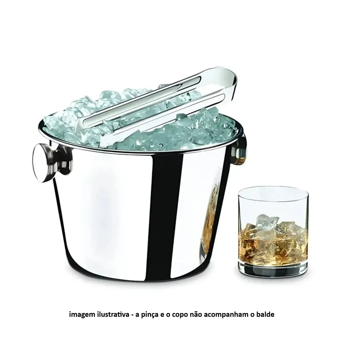 Balde para Gelo Aço Inox 1,4l Lyon - Brinox - BRX 351 — imagem 3