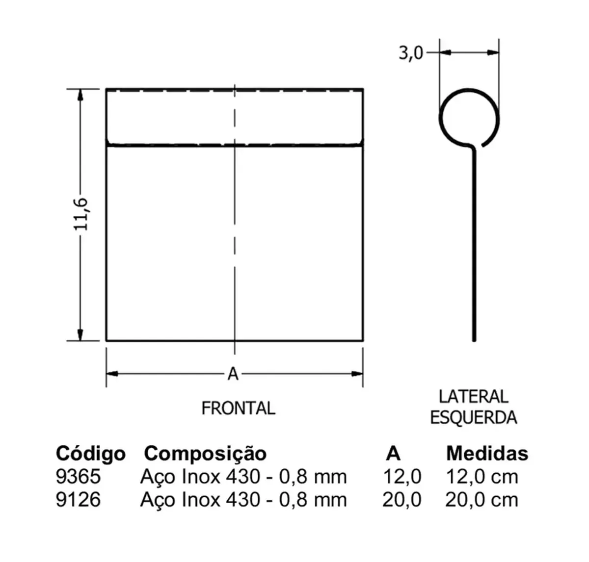 Espátula Raspador Aço Inox Rapa Cabo Tubular 12cm 9365 Doupan - DOU 312 — imagem 2