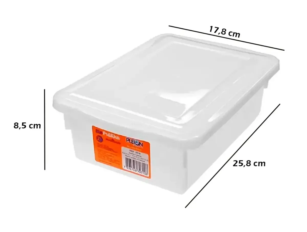 Caixa Organizadora Plástico com Tampa Transparente 2,5 L Biopratika Pleion - PLE 310 — imagem 2