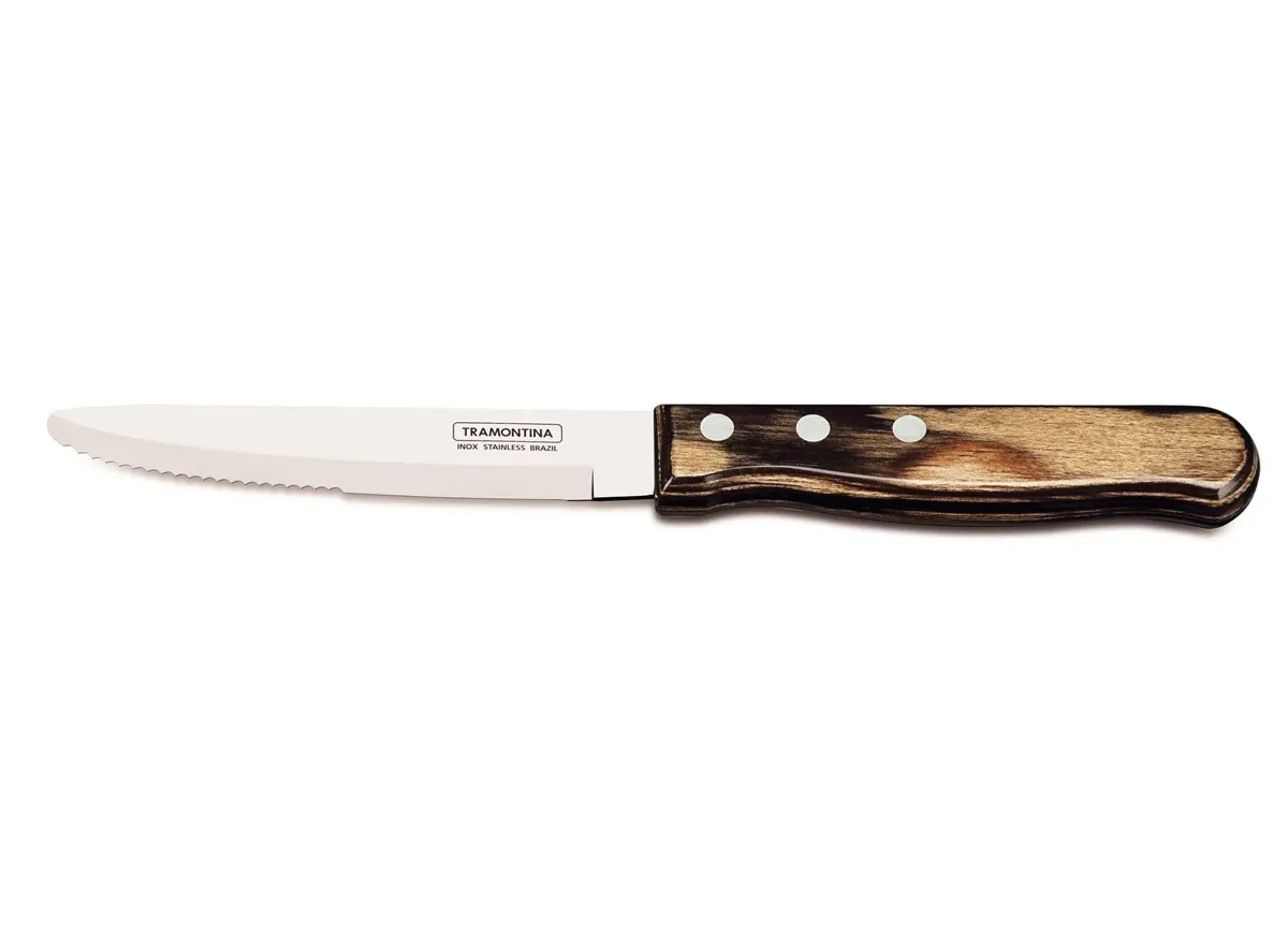 Faca Churrasco Aço Inox 5 Polegadas Cabo Madeira Jumbo Tramontina - TRM 299 — imagem 2