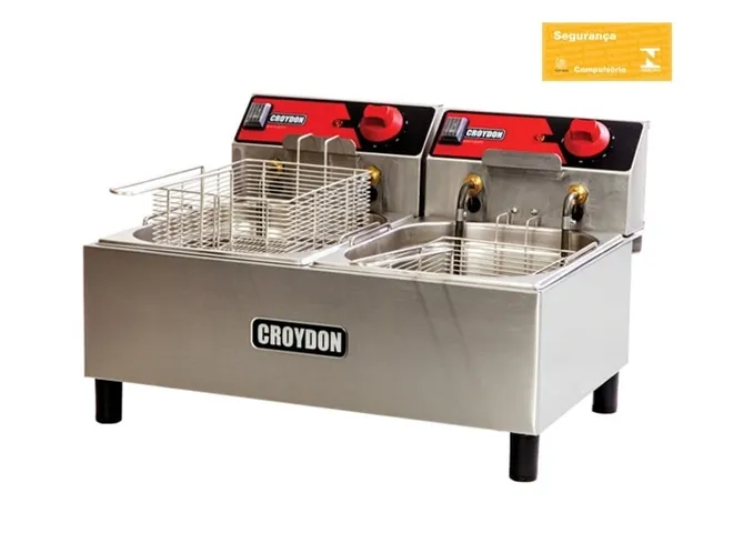 Fritadeira Elétrica Aço Inox 2 Cubas 2 Cestos 220 V - FC2B-2 - Croydon - 0CY 302 — imagem 2