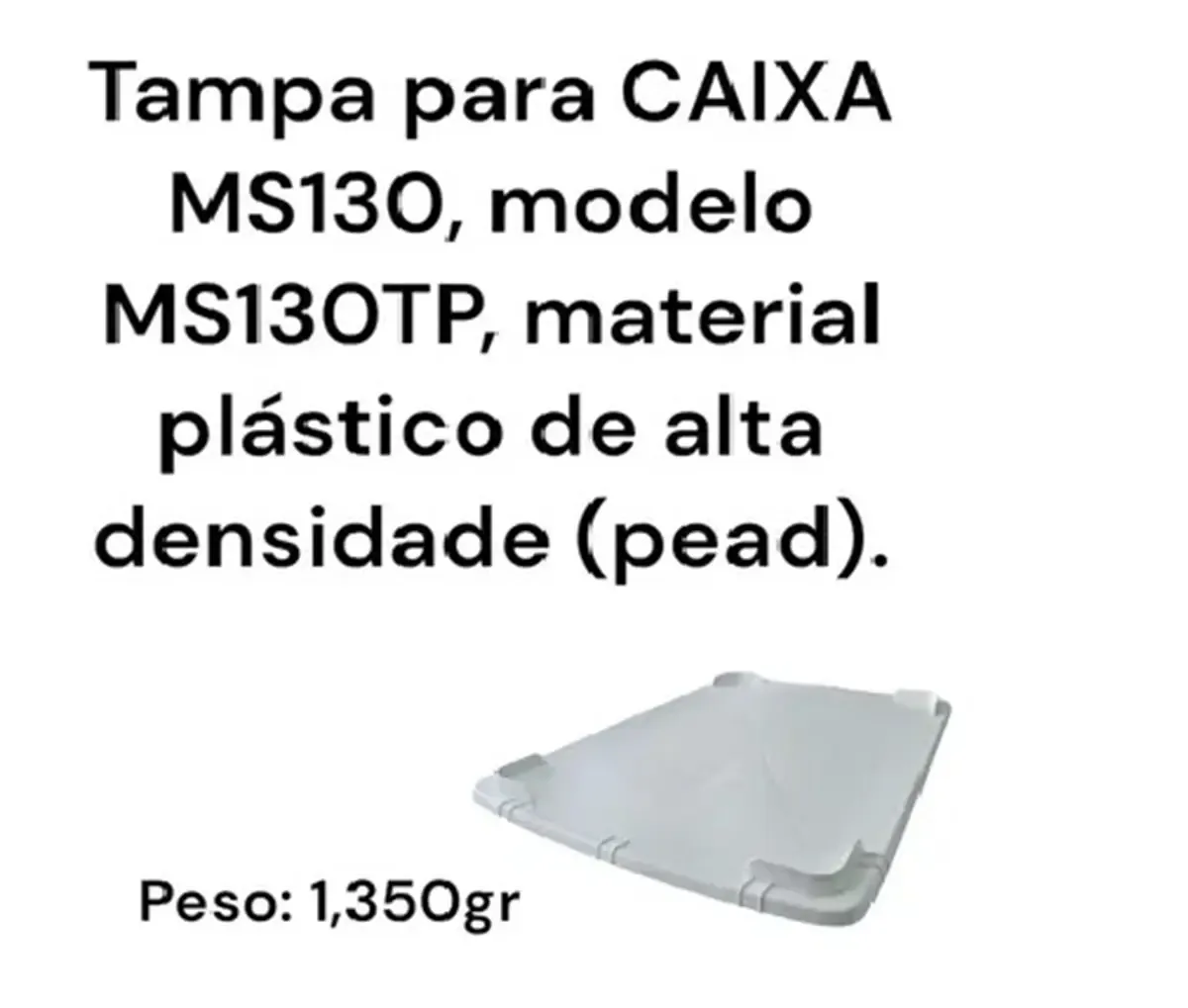 Tampa Monobloco 130L Polipropileno Branco Bolivar - Bol 033 — imagem 3