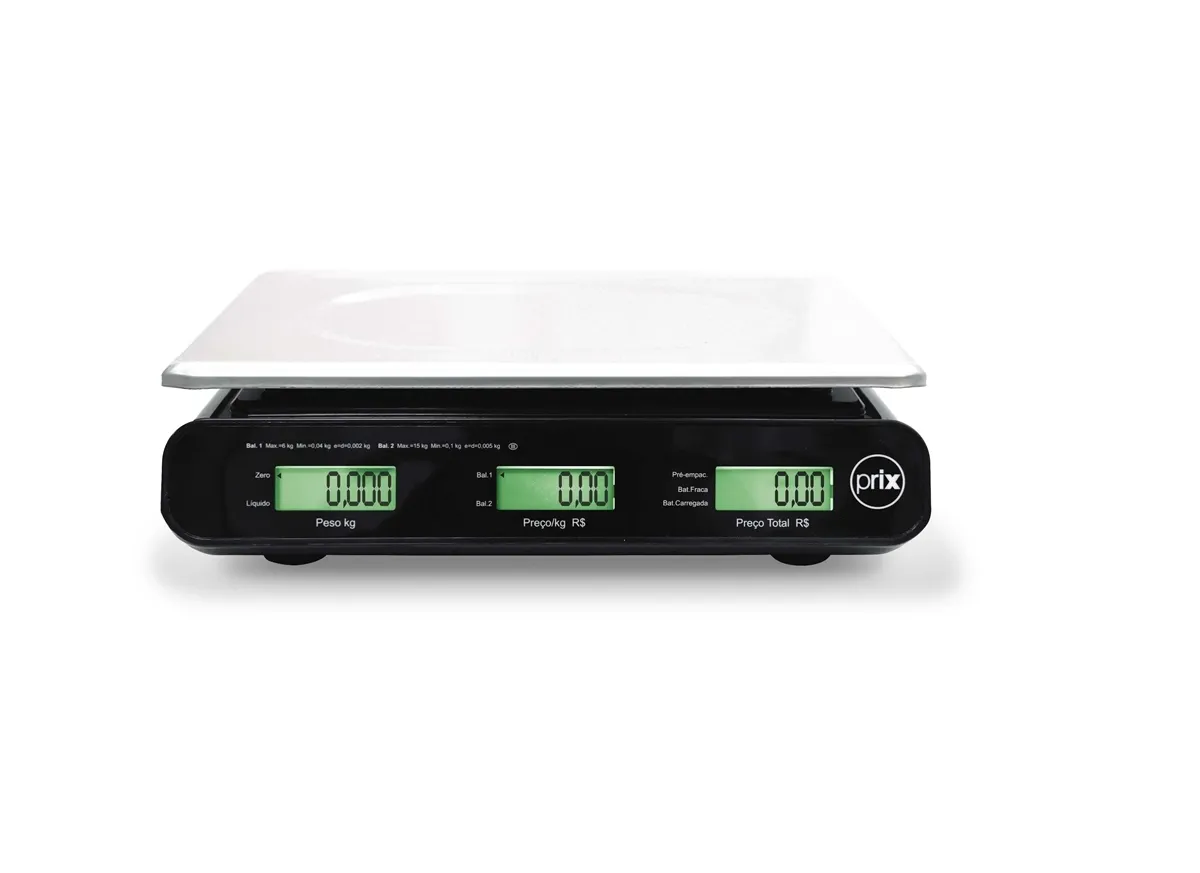 Balança Eletrônica Computadora com Bateria 15kg/5g RS232 Bivolt - Prix3 Plus - Toledo - 0TD 340 — imagem 2