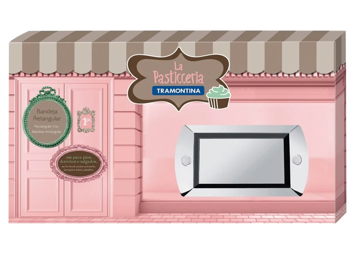 Bandeja Aço Inox Retangular 35 cm La Pasticceria Tramontina - TMT 262 — imagem 2