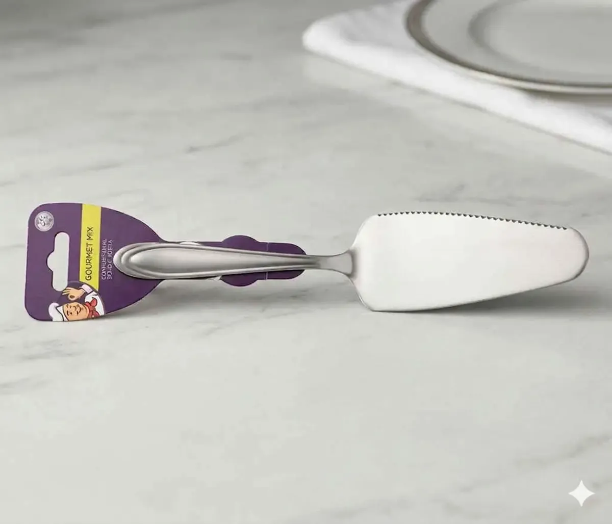 Pá para Bolo Inox Lateral Serrilhada Victoria Gourmet Mix - MMX 265 — imagem 2