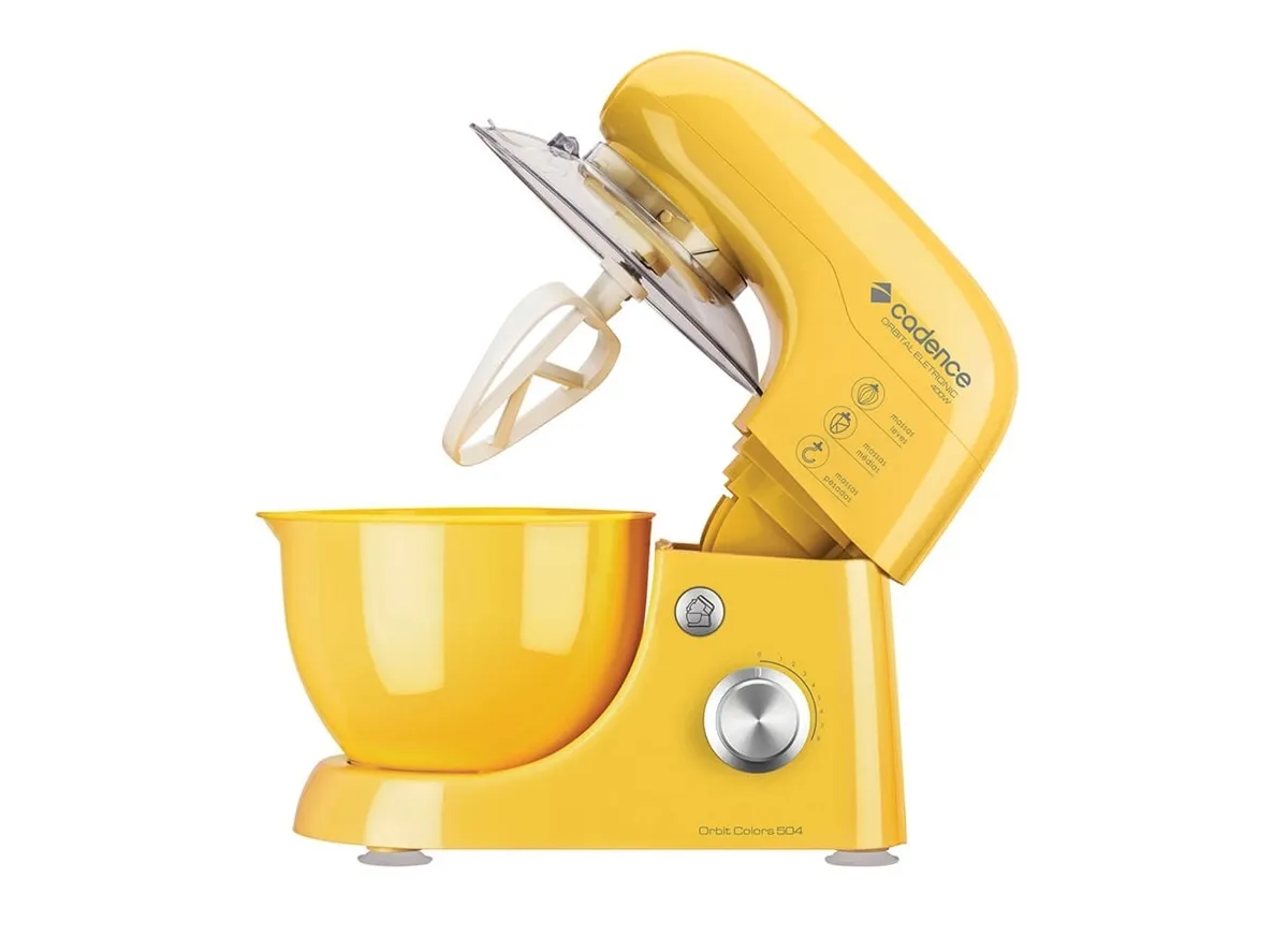 Batedeira Orbital 8 Velocidades 3 L Amarela Orbit Colors 127 V Cadence - 0CD 004 — imagem 2