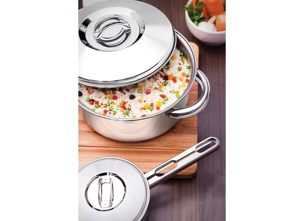 Caçarola Funda Aço Inox com Tampa 16 cm 1,8 L Fundo Triplo Solar Tramontina - TMT 715 — imagem 2