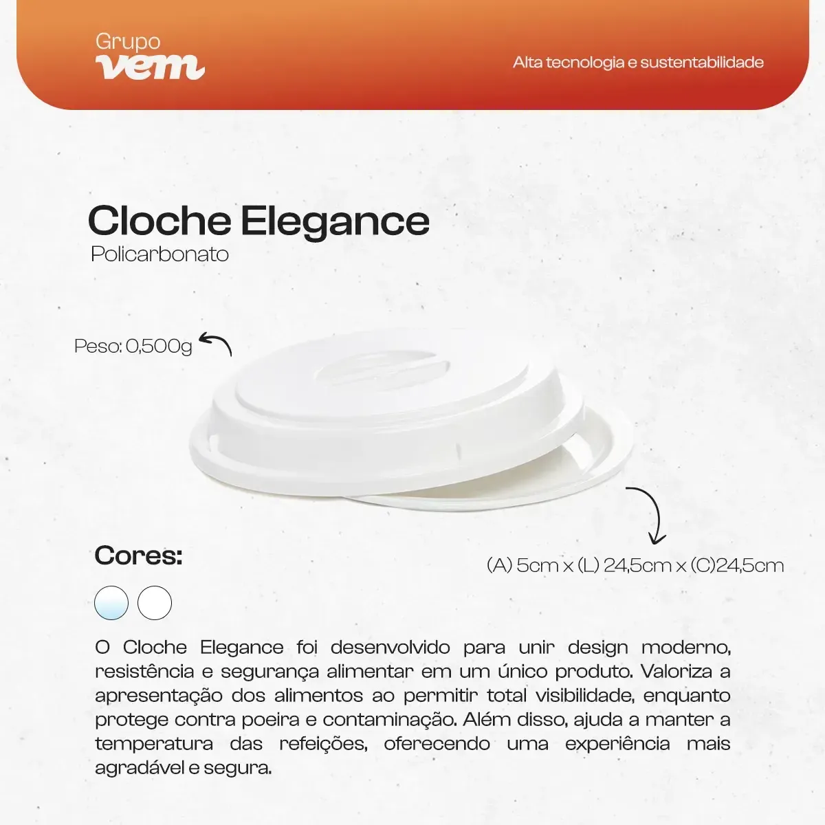 Cloche Policarbonato Elegance Cook Natural VEM 868 - VEM 031 — imagem 4