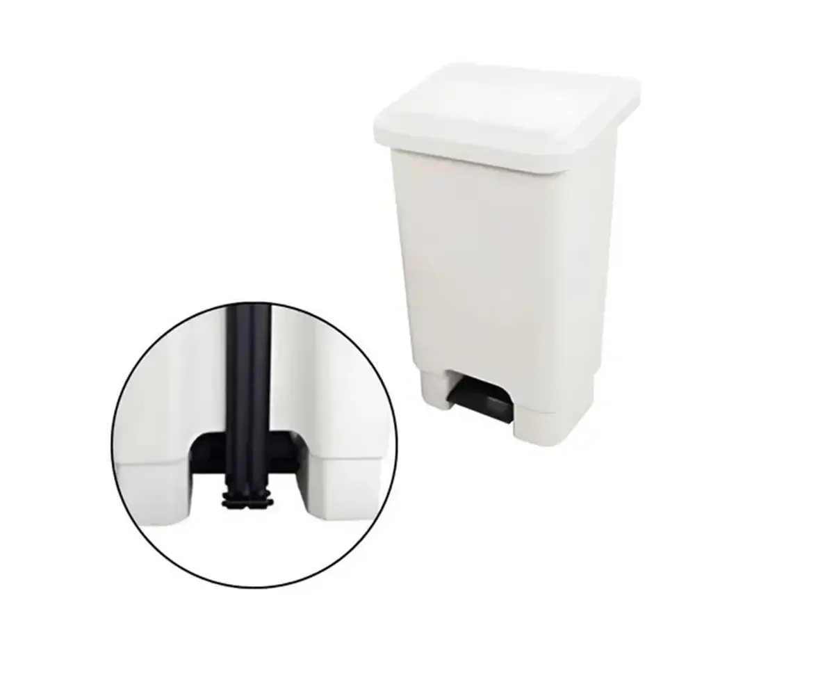 Lixeira Plástica com Pedal 50 L Branca Plasvale - PVL 040 — imagem 2