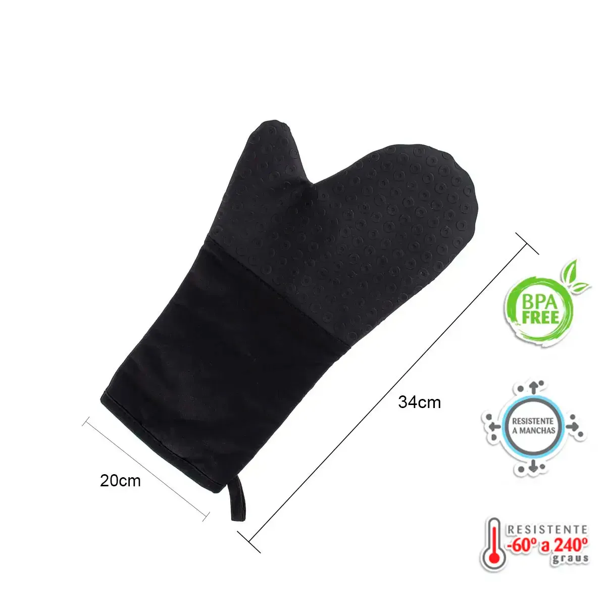 Luva de Silicone e Algodao Preta 5099 - Weck - WEK 083 — imagem 3