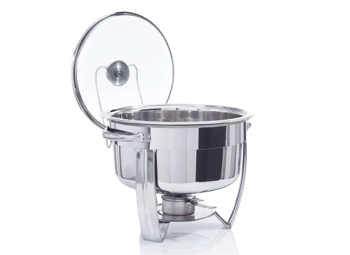 Rechaud Elétrico Redondo Aço Inox Tampa Vidro 6 L 220 V Tecnocuba - TEC 064 — imagem 2