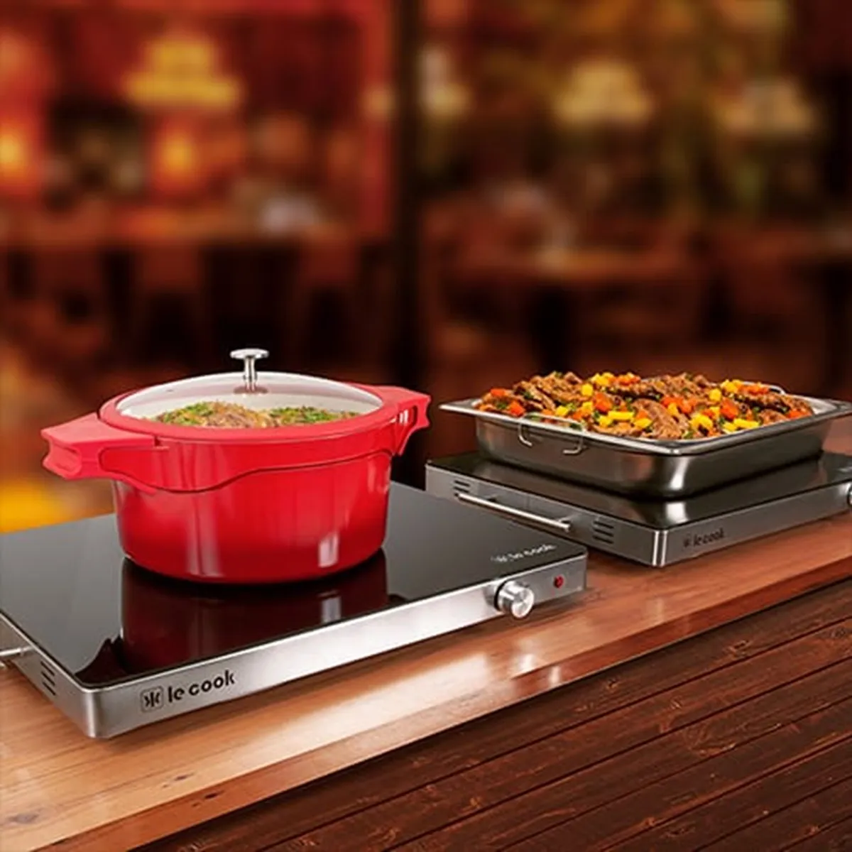 Mesa Térmica Vidro Sobrepor 50° A 130°C 400W 220V LC1701 - LE COOK - MMX 440 — imagem 3