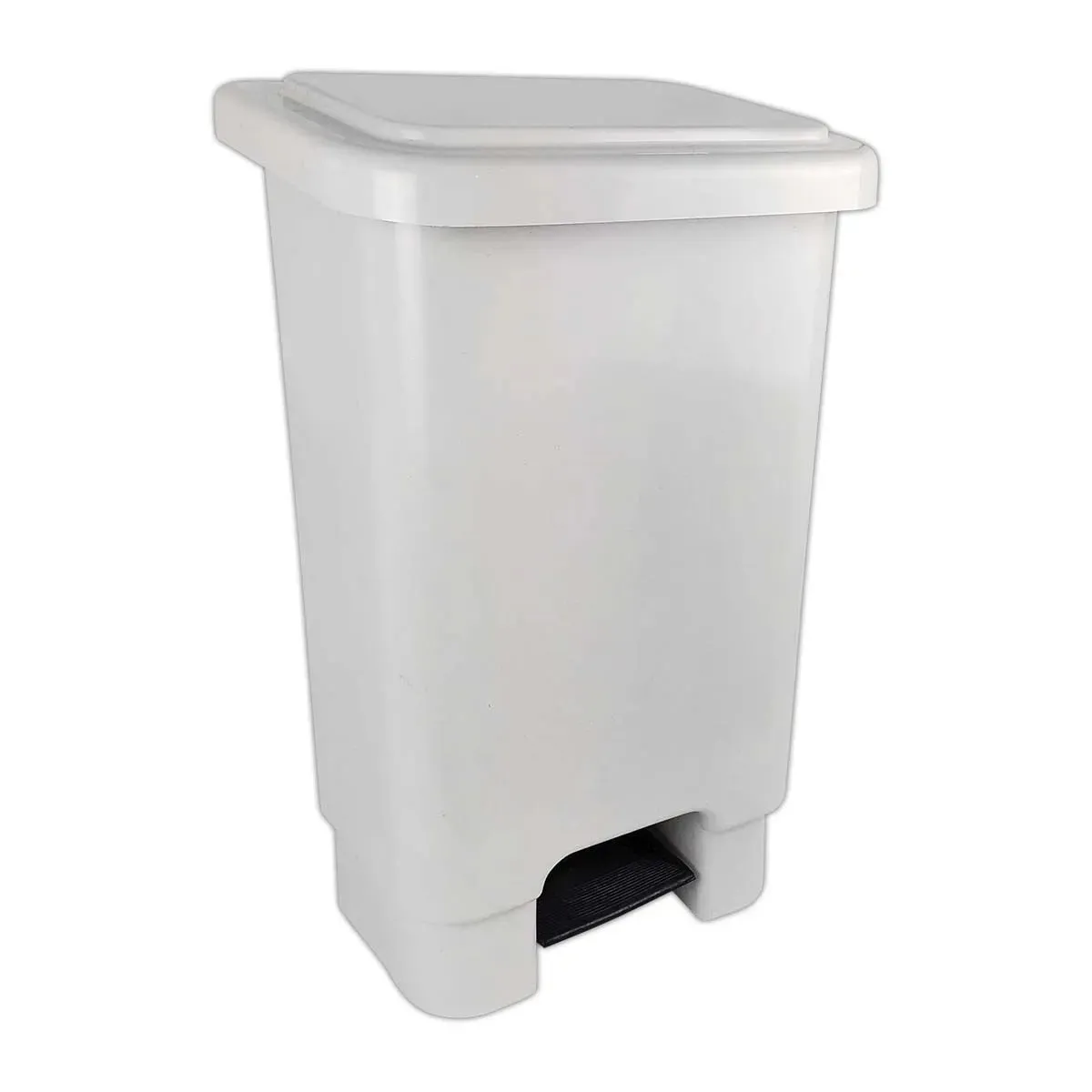 Lixeira Plástica 50 L Quadrada Branca com Pedal Lar Plásticos - LAR 004 — imagem 2