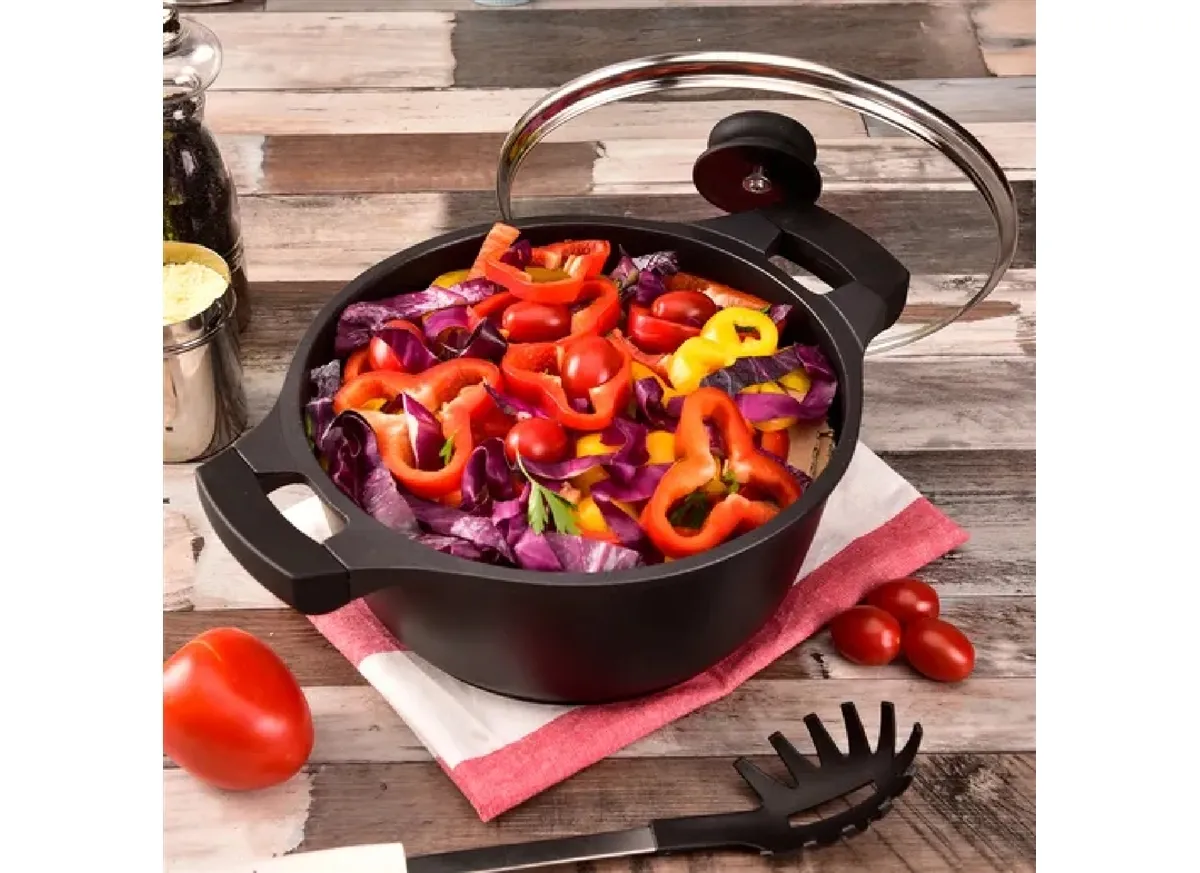 Caçarola Antiaderente Preta 24 cm Linha Biocook Jomafe - JOM 002 — imagem 2