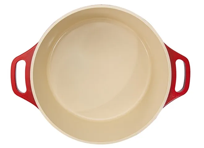 Caçarola Revestimento Cerâmico 10,3 L Com Tampa Vidro Vermelha Le Cook - MMX 486 — imagem 2