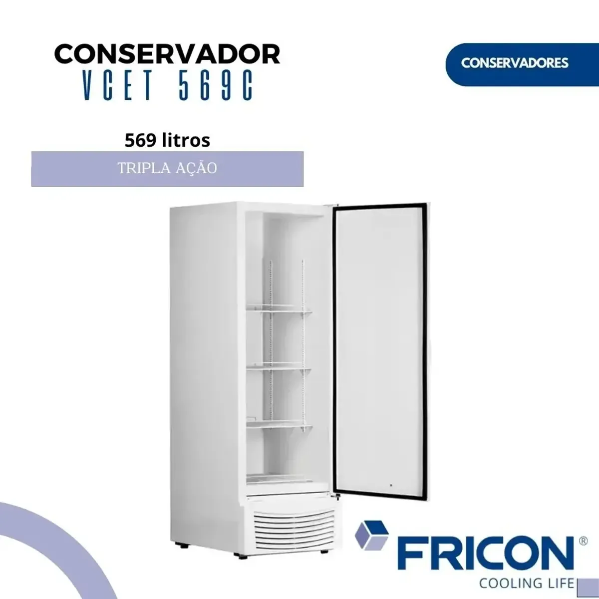 Conservador Vertical 569L 220 V - VCET 569C - Fricon - 0FN 045 — imagem 3