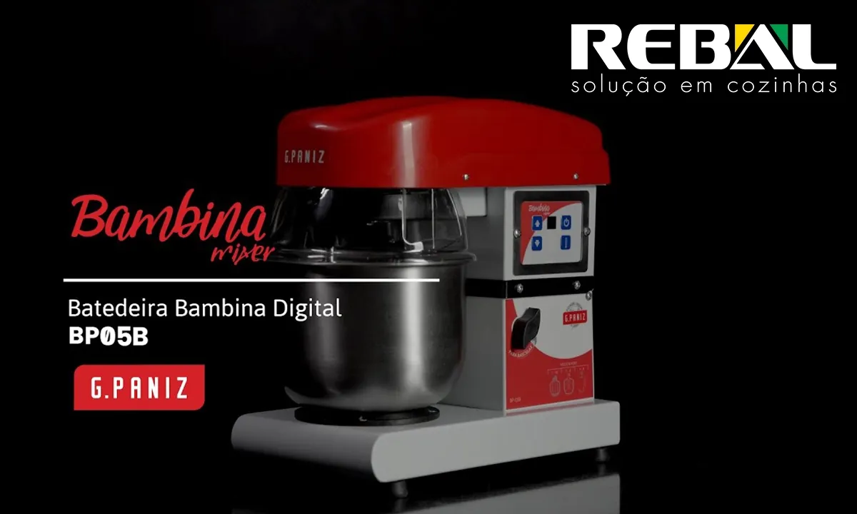 Batedeira Planetária Industrial 5 L BP-05B-BAMBINA G.Paniz - 0GZ 019 — imagem 4