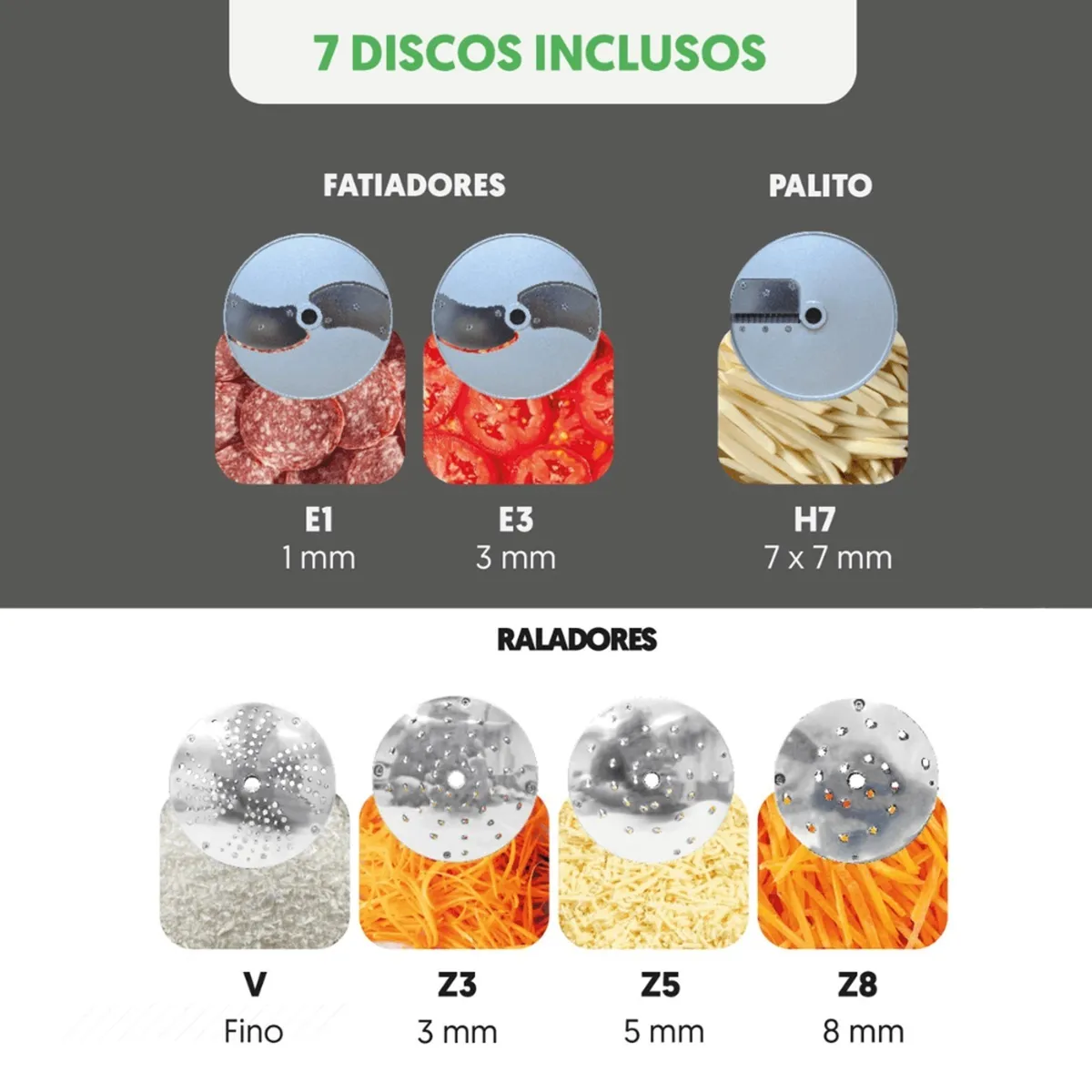 Processador de Alimentos Inox 7 Discos 203mm - PA7 PRO - Skymsen - 0SN 200 — imagem 5