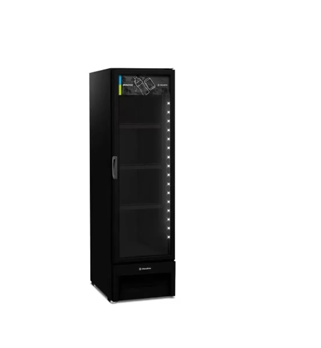 Cervejeira Vertical 337L 1Porta 127V Preta All Black Optima Led Slim VN28RHBD26 Metalfrio - 0MT 121 — imagem 2