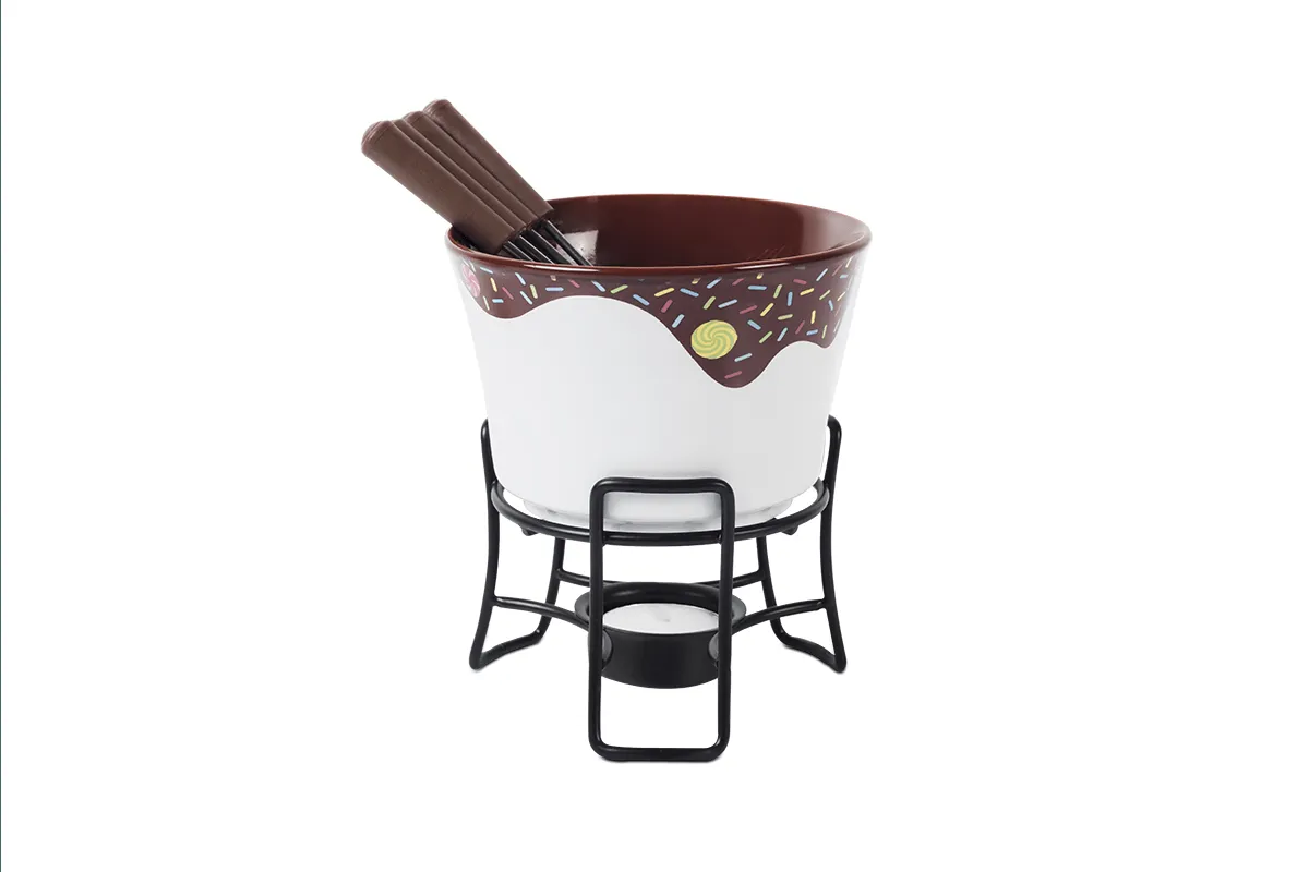 Conjunto de Fondue 7 Peças Branco Chocolate 1256/115 - BRX 898 — imagem 2