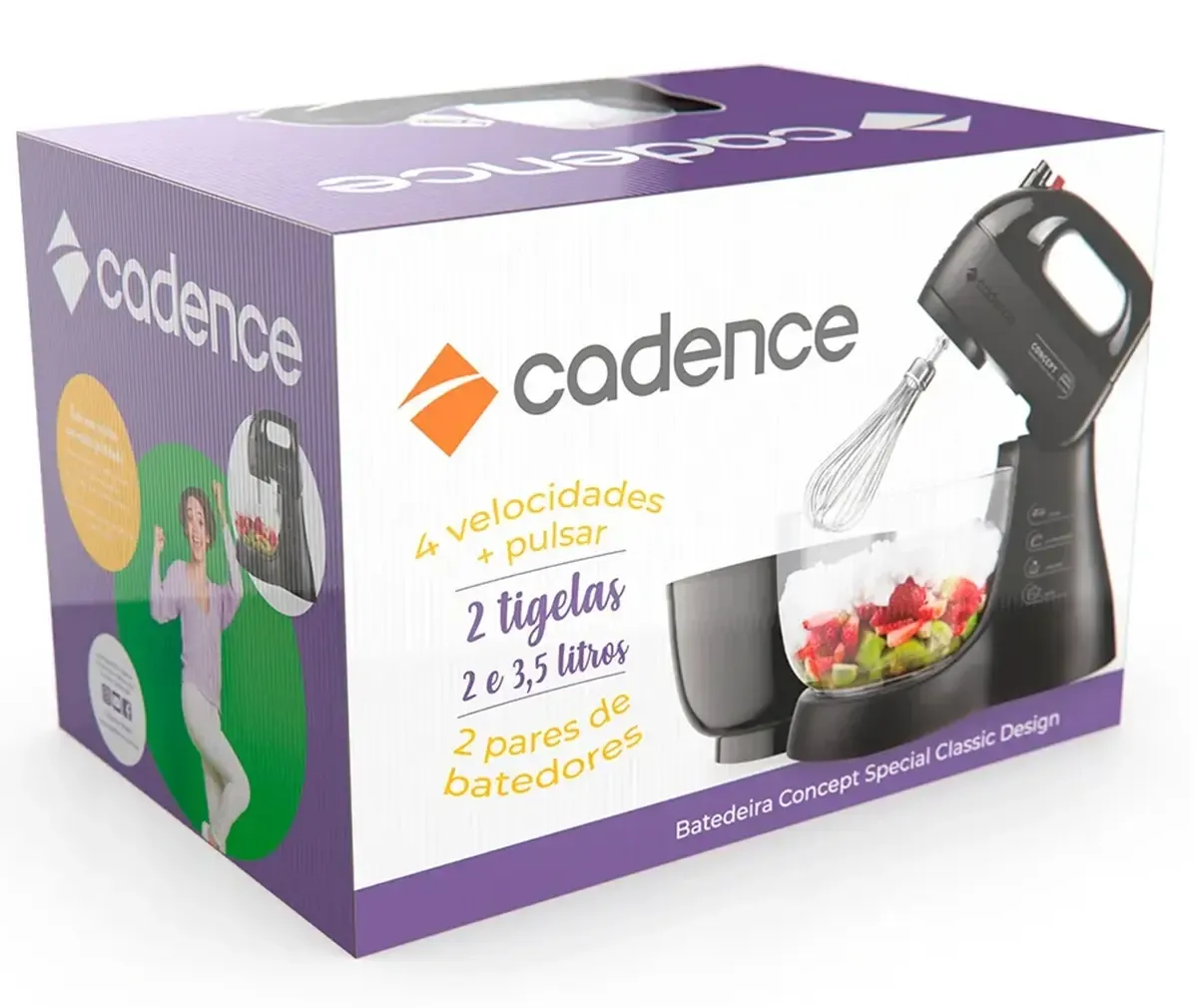 Batedeira 3,5l Preta 220V Concept Special BAT279-220 - Cadence - 0CD 124 — imagem 3