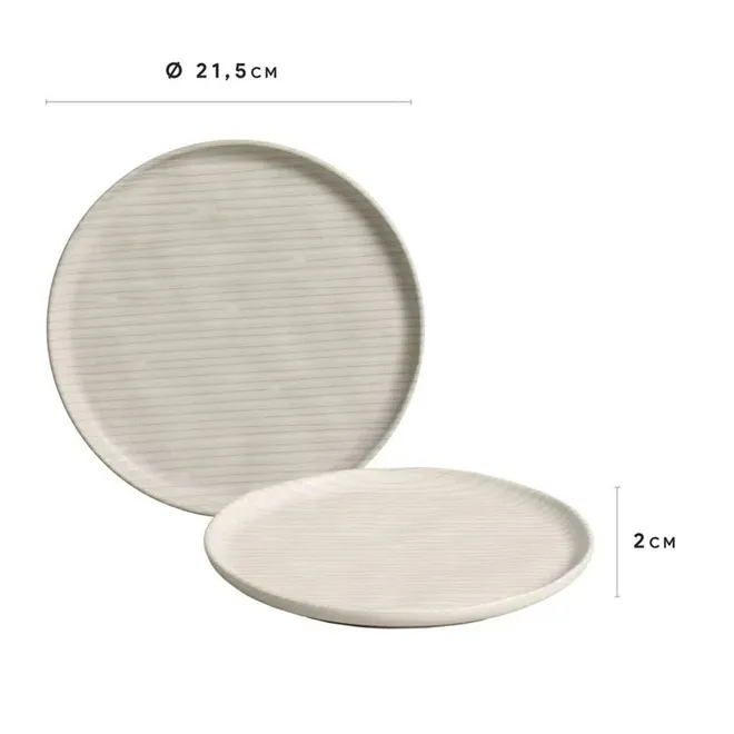 Prato Sobremesa Cerâmica 21,5 cm Bio Stoneware Infinita Porto Brasil - PBC 012 — imagem 2