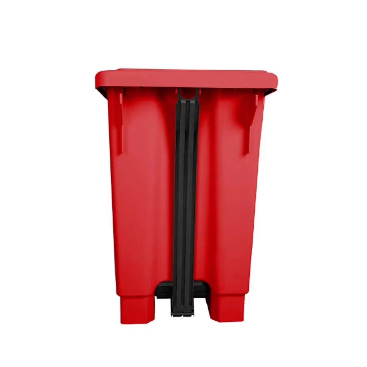 Lixeira Plástica 25L Com Pedal Vermelha PP Retangular  - Lar Plásticos - LAR 106 — imagem 2