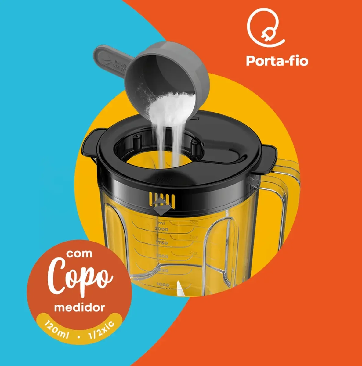 Liquidificador 2,5l Copo Medidor 800w Hit Preto 127V LIQ200 - Cadence - 0CD 126 — imagem 2
