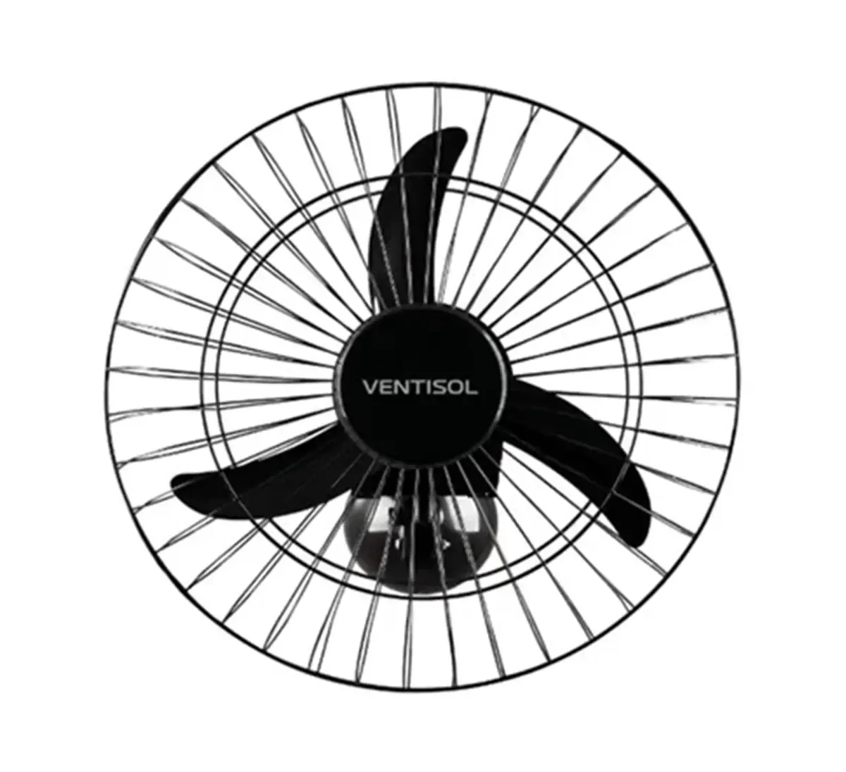Ventilador Oscilante Parede 60 cm Premium Preto Bivolt Ventisol - 0VS 003 — imagem 4